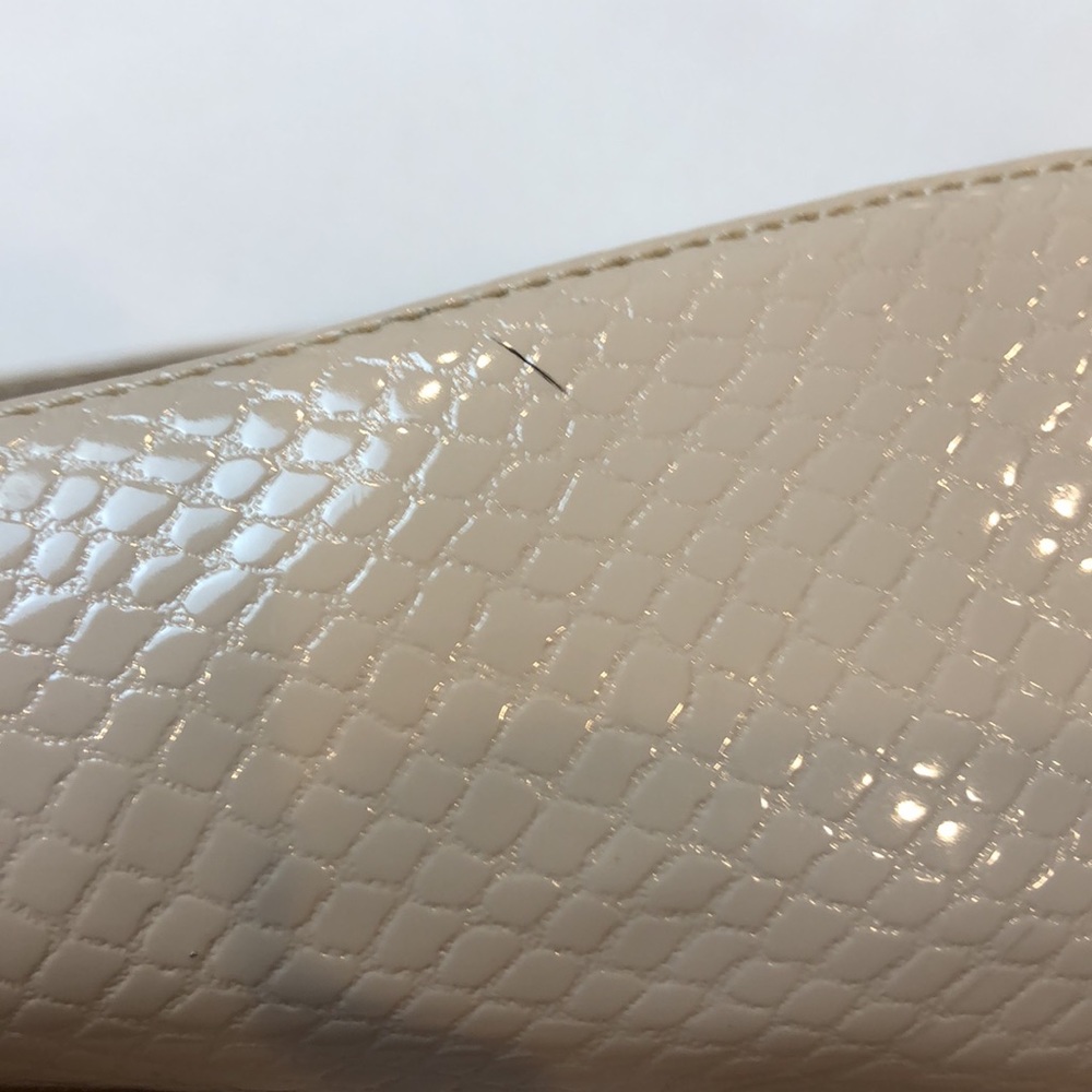 Calvin Klein Emerin Faux Snakeskin Nude Flats 8 - Picture 6 of 12